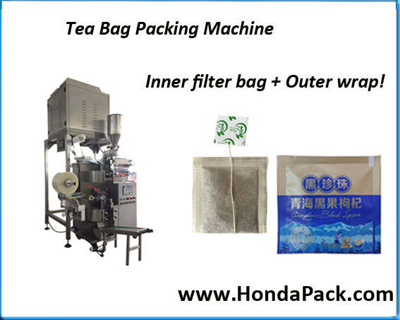 High quality teabag inner and outer bag packaging machine