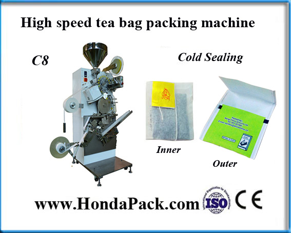 High speed tea bag packing machine for herbal tea - Cold Sealing