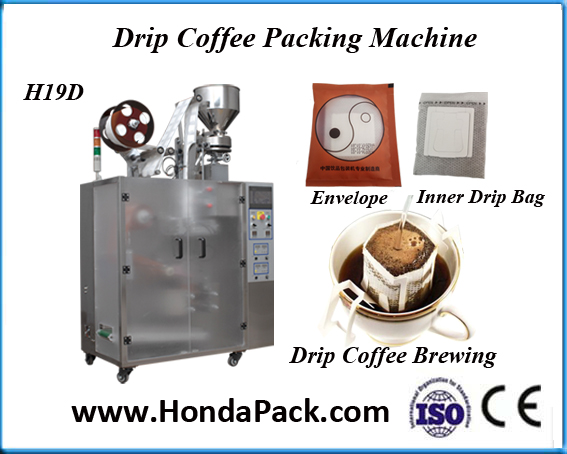 Drip coffee packaging machine for Coffee Miracron X filter rolls