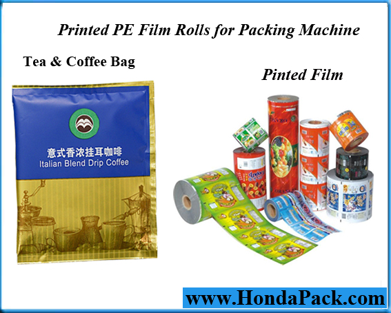 Pyramid tea bag packaging pouches for packing machine