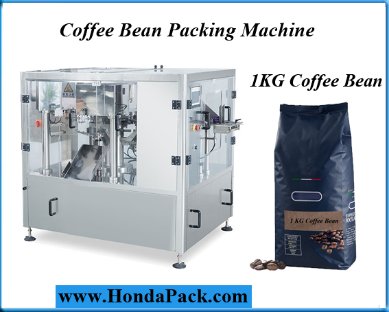 Vacuum coffee bean packaging machine