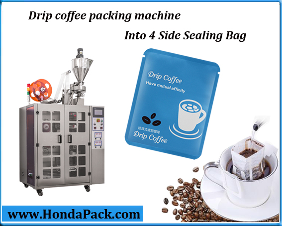 4 side sealing drip coffee bag packing machine