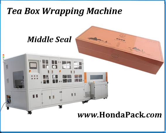 Tea box cellophane wrapping machine