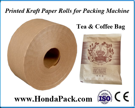 Printed kraft paper rolls for drip coffee bag