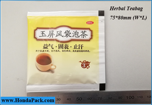 Exquisite inner and outer filter paper coffee herbal tea bag Sample from automatic packing machine manufacturer