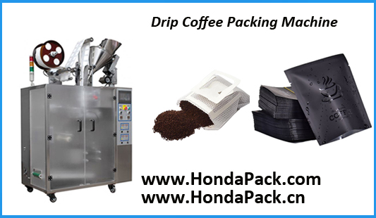 Round corner drip coffee packing machine delivery to Russia by Train