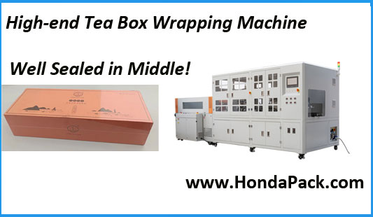 Tea box cellophane wrapping machine