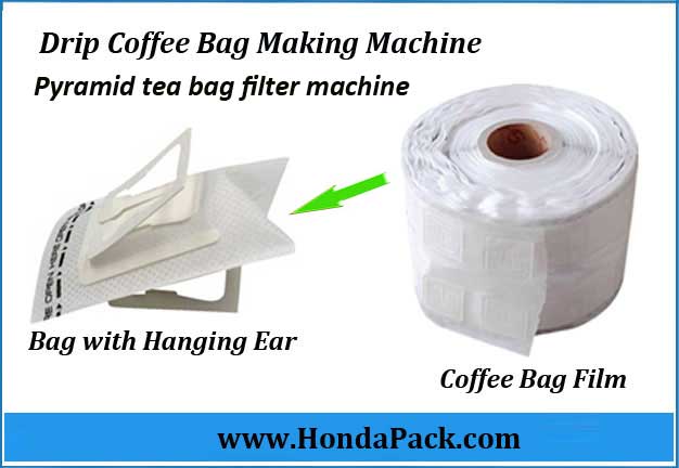 Automatic making machine for empty drip coffee bag and Pyramid tea bag